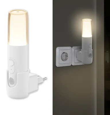 Produktbild von LED Orientierungsleuchte mit Bewegungsmelder Induktionsladung Taschenlampe & Notlicht Rund