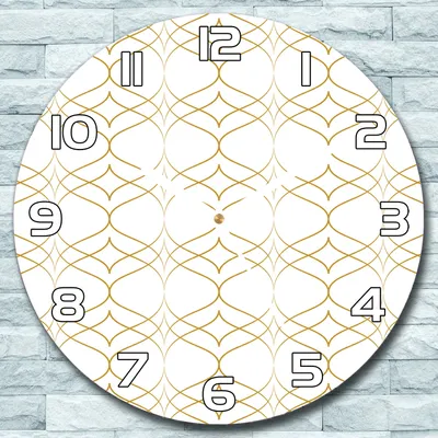 Produktbild von Wanduhr aus Glas Rund fi 30 Goldene Abstraktion Quarz Deko Wohnzimmer Büro
