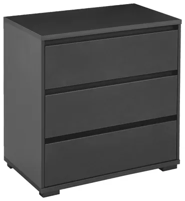 Produktbild von Kommode LINE Anthrazit 78,8 cm H x 80,1 cm B mit 3 grifflosen Schubladen