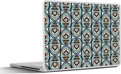Produktbild von MuchoWow® Laptop Aufkleber Sticker Cover Retro - Blume - Muster 30x21 cm - Sticker für Laptop - Selbstklebend