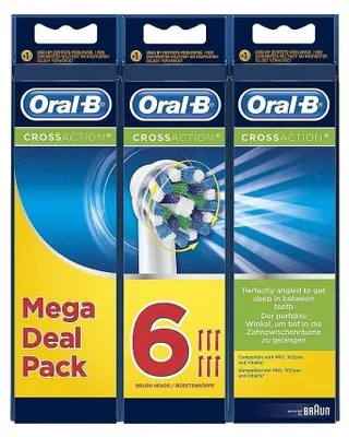 Obrázek produktu pro Oral-B EB50 2+2+2 Cross Action náhradní hlavice - bílá