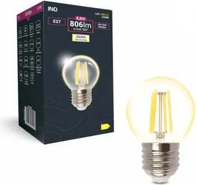 Produktbild von Glühlampe mit LED-Fassung, G45-Kugelform, E27, 5,5 W, 3000 K
