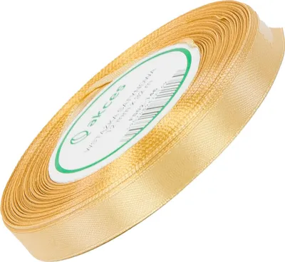 Produktbild von Satinband hellgold 12mm - 32mb