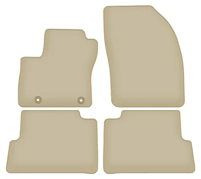 Tappetini in velluto per Ford S-MAX MK2 (2015-, 7 posti) neri, set 4 pz, con fissaggi
