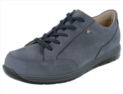 Produktbild von FINN COMFORT FinnPlus Osorno Herren Halbschuhe blau grau Nubukleder - Größe: 43