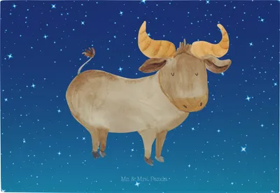 Produktbild von Mr. & Mrs. Panda Schneidebrett Sternzeichen Stier - Sternenhimmel Blau - Geschenk, Frühstücksbrett, Küchenschneidebrett, Servierplatte, Hackbrett, Glas-Schneidebrett
