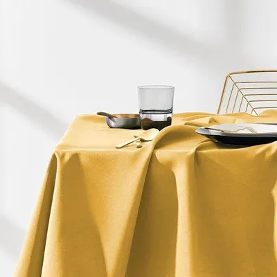 Produktbild von Ibenzoa® Tischdecke Aura 140 x 200 cm, senfgelb, 100% Polyester, fleckenabweisend (Teflon), rechteckig, 1 Stück