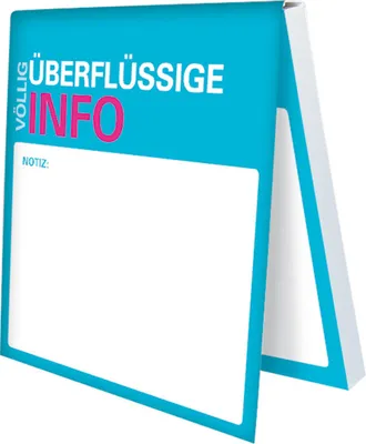 Produktbild von Gute-Laune-Klebezettel - "Büro Überflüssige Info"