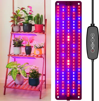 Produktbild von LED Pflanzenlampe Vollspektrum,Led Grow Lampe 150 LEDs,Wachstumslampe für Pflanzenregal Zimmerpflanzen Gewächshaus(1 Lichtpaneel, rot,blau,warmweiß)