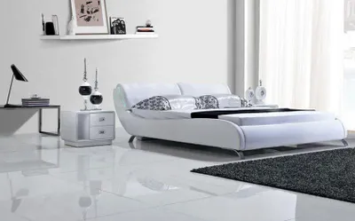 Produktbild von Designer Bett Betten Ehebett Doppelbett Polsterbett Schlafzimmer Lederbett Neu