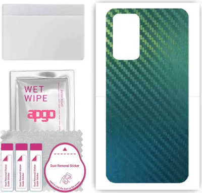 Produktbild von apgo Rückseite Schutzfolie, Skin, kompatibel mit Xiaomi Redmi Note 11T, Hinten Displayschutzfolie aus Vinylfolie, kratzfest, einfache Montage - Kohlenstoff-Chamäleon CAKA1
