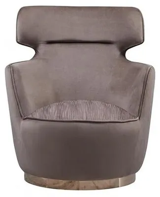 Image de Fauteuil Tissu Une place Gris Fauteuil club Fauteuil à oreilles Moderne