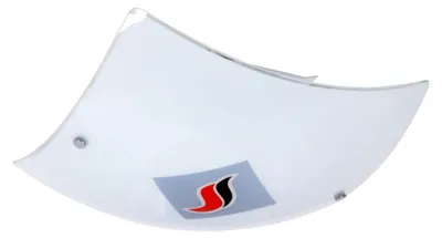 Produktbild von Glas Deckenlampe mit Flammen Motiv,  Breite 34 cm