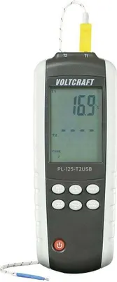 Produktbild von VOLTCRAFT PL-125-T2 Temperatur-Messgerät -200 - +1372 °C Fühler-Typ K, J