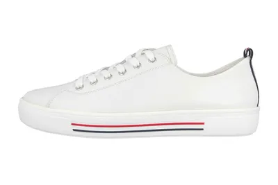 Produktbild von Remonte Damen Sneaker mit herausnehmbare Einlage Glattleder Schnürer D0900, Größe:42 EU, Farbe:Weiß