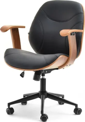 Image de Chaise pivotante DOLMA - noyer / noir