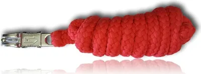Produktbild von Führstrick mit Panikhaken für Pferd - Anbindestrick in verschiedenen stylischen Designs, Länge 2m, Farbe rot