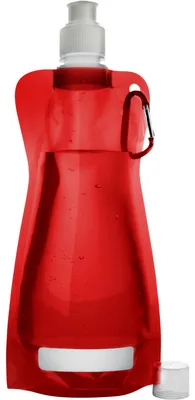 Produktbild von Wasserflasche/Getrankeflasche faltbar - rot - Kunststoff - 420 ml