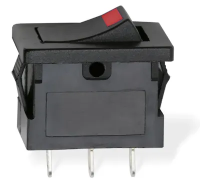 Immagine prodotto di 5 interruttori a levetta neri con LED rosso – Interruttore a levetta illuminato SPST 12V 15A – Interruttore on/off da incasso – Per apparecchi elettrici e veicoli – Unità di vendita 5 pezzi [09027PI]