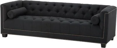 Produktbild von Casa Padrino Luxus Sofa 3 Sitzer Schwarz - Hotel Einrichtung