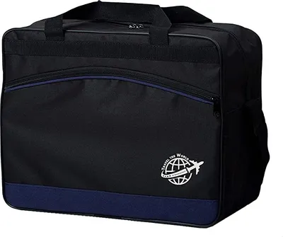 Produktbild von BAMBINIWELT Reisetasche HANDGEPÄCK Boardgepäck Flugzeug 40x20x25 40x30x20 zb Ryanair Wizzair groß, schwarz-blau 40x30x25)