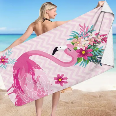 Zdjęcie produktu dla Ręcznik plażowy prostokątny FLAMIG KWIATY 150x70 REC54WZ13