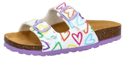 Produktbild von Pantolette Bioline Heart Größe 39 mit Lederdecksohle und Kork-Fußbett