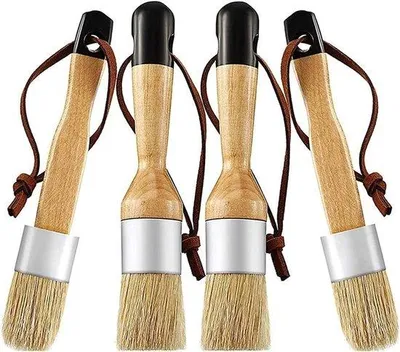 Immagine prodotto di Set di pennelli e spazzole in legno per mobili in legno - 4 pezzi