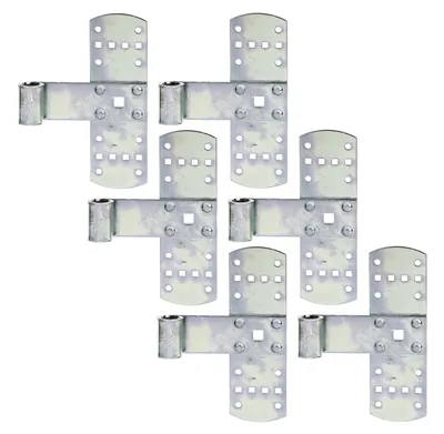 Produktbild von Alberts 6 x Kreuzband, 160 x 50 mm, verzinkt – Kreuzgehänge, Winkelband, Torband, Türband