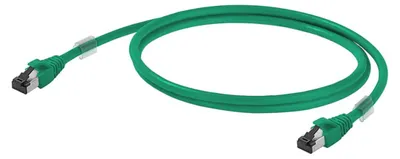 Image de Câble de raccordement réseau RJ45 CAT 6A S/FTP 1 m vert UL Weidmüller