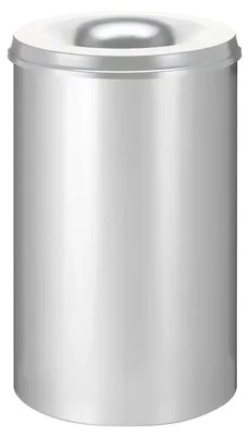 Image de V-part - Feuerlöschender Papierkorb 110 Liter - Steel - Silber