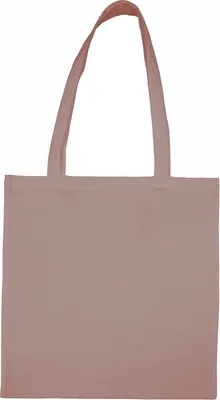 Produktbild von Baumwolltasche Stofftasche Jutebeutel Stoffbeutel - lange Henkel - Altrosa / Bark