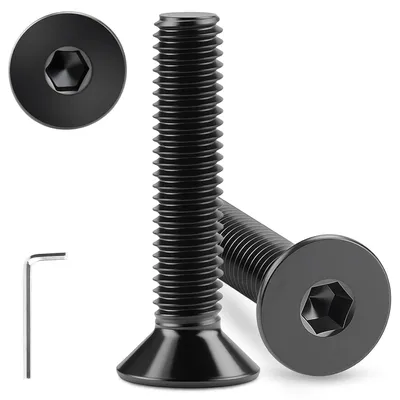 Produktbild von Schrauben M5 x 20 mm, 40 Stück, schwarz, Edelstahl, Senkkopf, Innensechskant, für die Montage