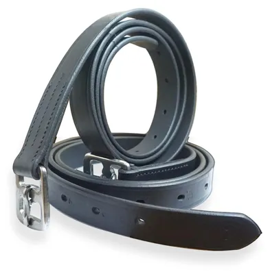 Leder-Stijgbeugelriemen, schwarz, 130 cm, für englische Sättel