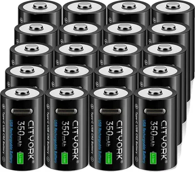 Zdjęcie produktu dla Bateria litowo-jonowa CR2, pojemność 350 mAh, ładowana przez USB, 20 szt