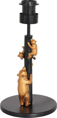 Produktbild von Steinhauer Tischleuchte Animaux 1-flammig Mattschwarz mit goldenen Details 17x17cm