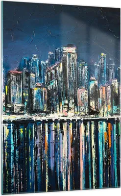 Produktbild von Bilder auf glas - Einteilig - Stadt Aussicht Wasser - 70x100cm - Glasbilder - Wandbilder - Bilder - zum Aufhängen bereit - Wanddekoration aus Glas - Glas Bilder - Wandbild auf Glas - GPA70x100-3461