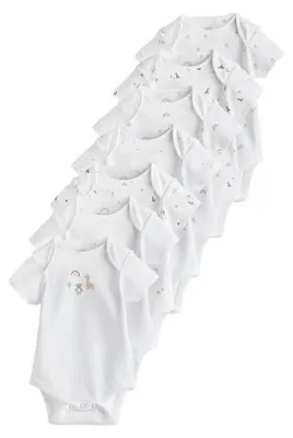 Zdjęcie produktu dla Body niemowlęce krótki rękaw bawełniane unisex zestaw 7 sztuk