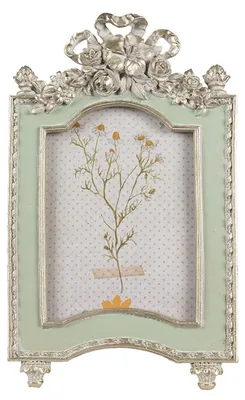 Productafbeelding van Clayre & Eef fotolijst, 10x15 cm, groen, polyresin