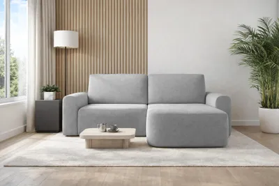 Image de AX LIVING Canapé 250 cm de large avec fonction sommeil Otterton en gris clair D