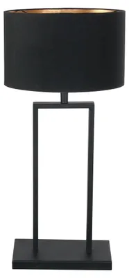 Obrázok produktu pre Stolná lampa - čierna - Stang - ľan kov - Ø 30cm - E27 - 3984ZW - Steinhauer