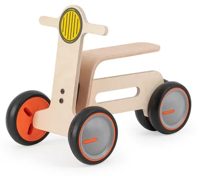 Image de MamaToyz Chariot à glisser & trotteur en bois Ambulance Nature 47x25x34 cm