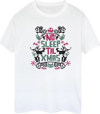 Produktbild von Disney - "The Nightmare Before Christmas No Sleep Til Xmas" T-Shirt für Damen BI41713 (3XL) (Weiß)