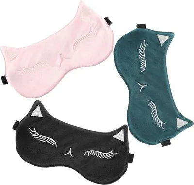 Produktbild von Famanu Set von 3 n Schlafmasken - Verstellbare, lichtundurchlässige Augenmasken für Frauen und Kinder