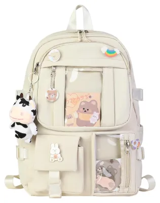 Imagen del producto de Omgoods: Mochila Kawaii para la escuela con adorables accesorios