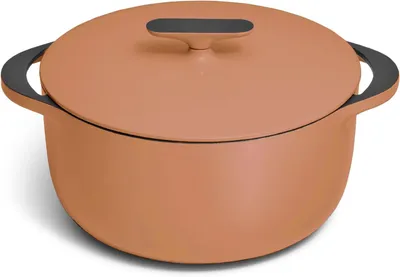 Productafbeelding van Gietijzeren Pan - Stoofpan Ovenpan - Langzaam Koken - Geëmailleerde Coating - 6.5 Liter - Roest