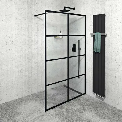 Obrázek produktu pro Sprchový kout CURE BLACK 1400 mm, čiré sklo