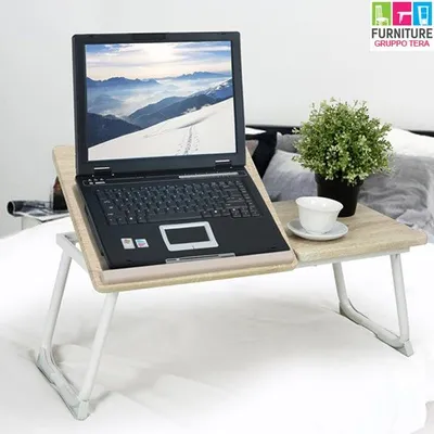 Immagine prodotto di Tavolino Vassoio Pieghevole da Letto Divano 65x30 cm per Notebook PC Laptop