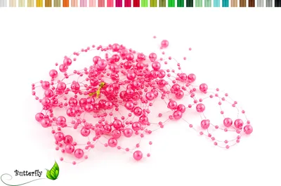 Produktbild von Perlengirlande 5St. x 1,3m, Farbauswahl:fuchsia / pink 187
