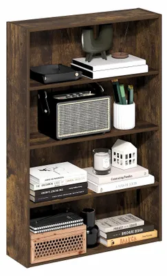 Immagine prodotto di Furinno Basic, libreria a 4 ripiani aperta, ideale per libri e per l'organizzazione